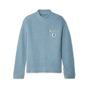   sacai Carhartt WIP Men's Detroit Knit Pullover Light Blue 