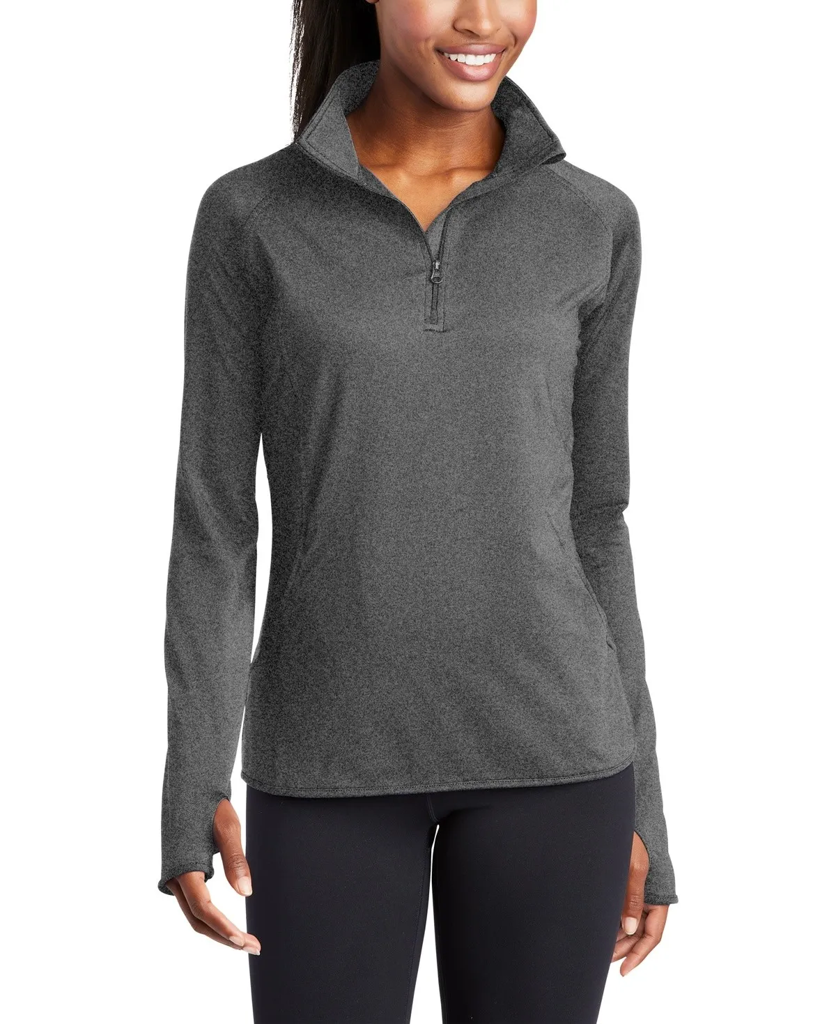 SanMar Women's Sport-Tek Sport-Wick Stretch 1/2-Zip Pullover #LST850