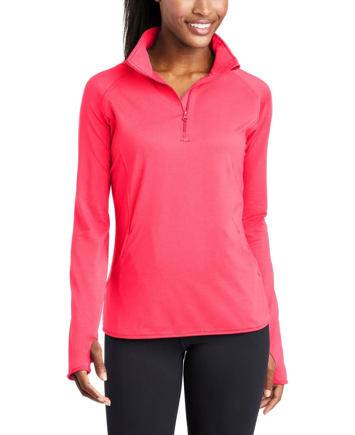 SanMar Women's Sport-Tek Sport-Wick Stretch 1/2-Zip Pullover #LST850