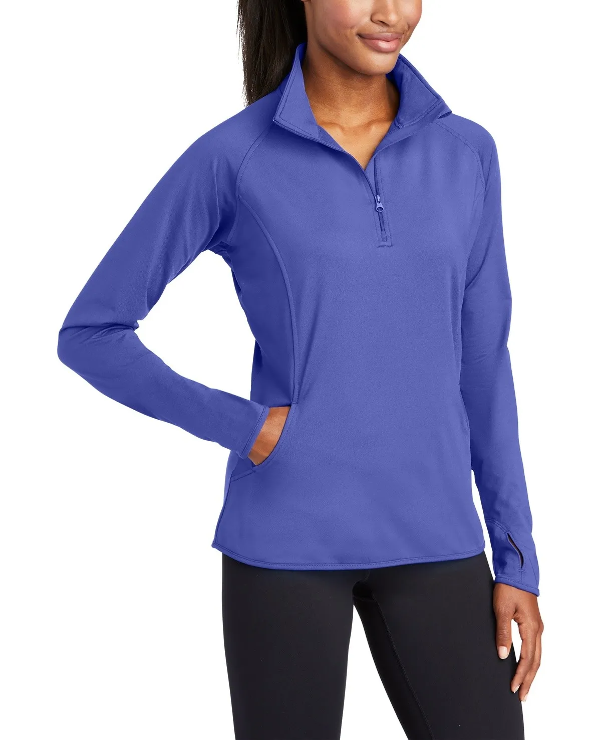 SanMar Women's Sport-Tek Sport-Wick Stretch 1/2-Zip Pullover #LST850