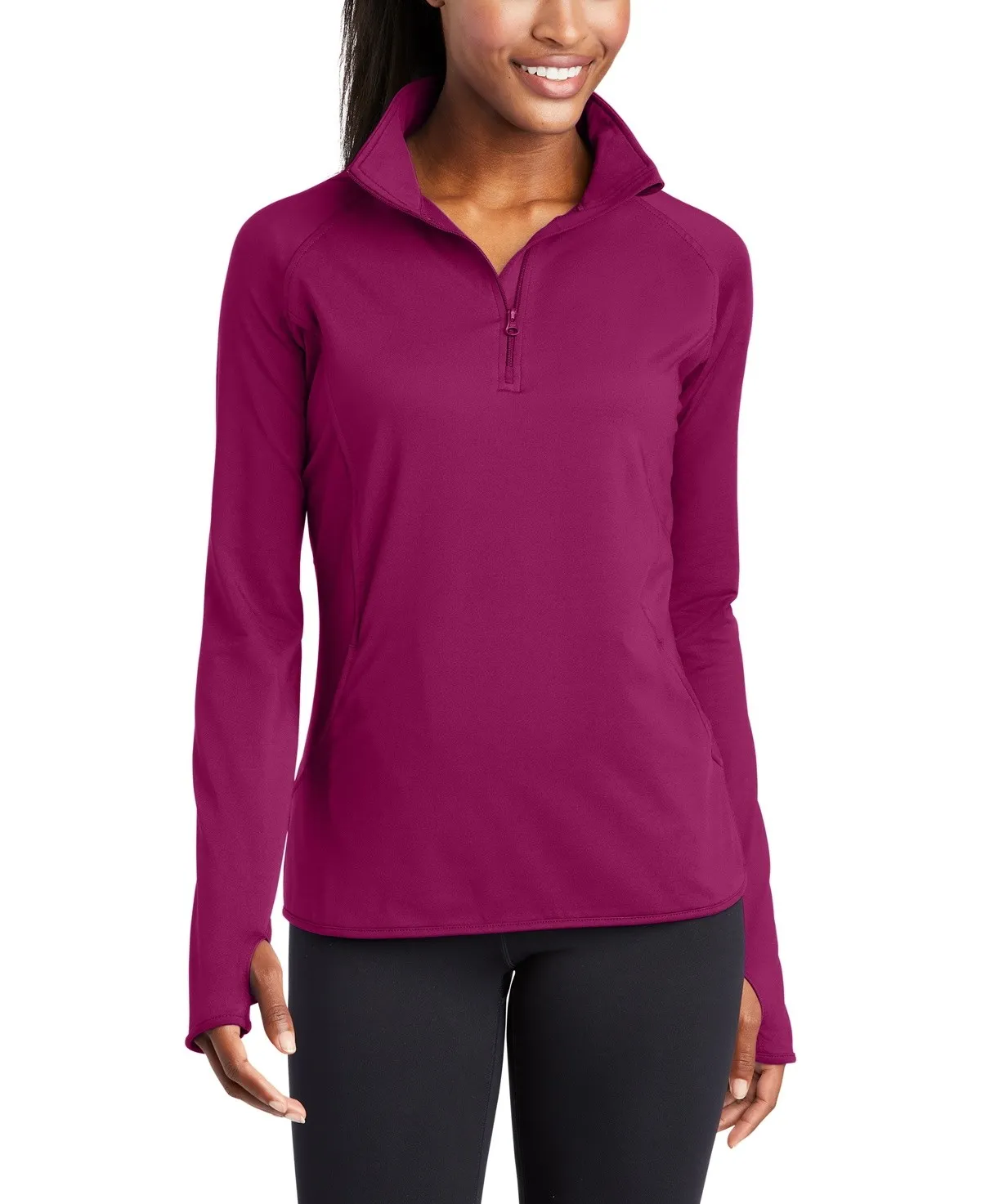 SanMar Women's Sport-Tek Sport-Wick Stretch 1/2-Zip Pullover #LST850