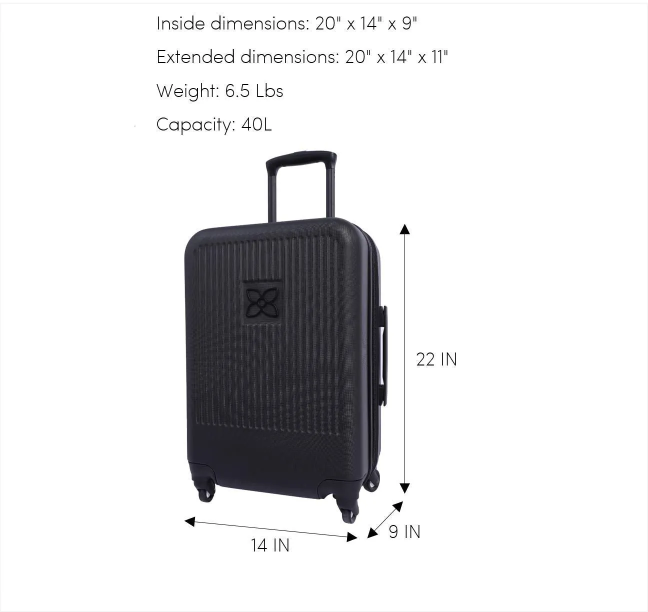 Sherpani Meridian Crushproof Carryon Luggage  