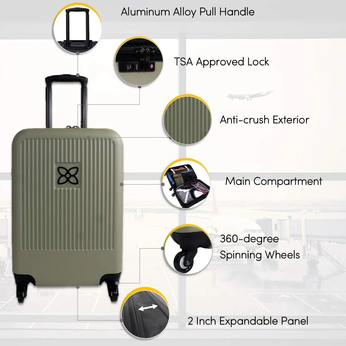 Sherpani Meridian Crushproof Carryon Luggage  