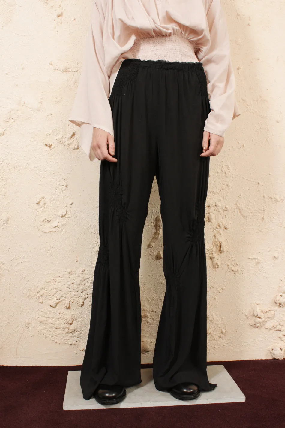 Shirring Detail Trousers