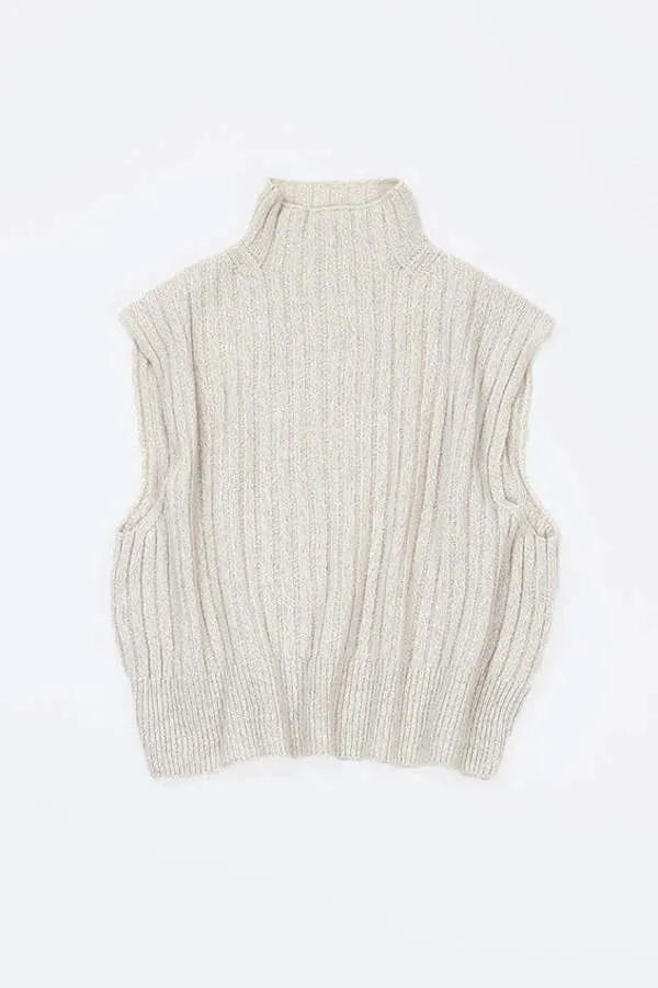 Silk Wool Vest - Ivory