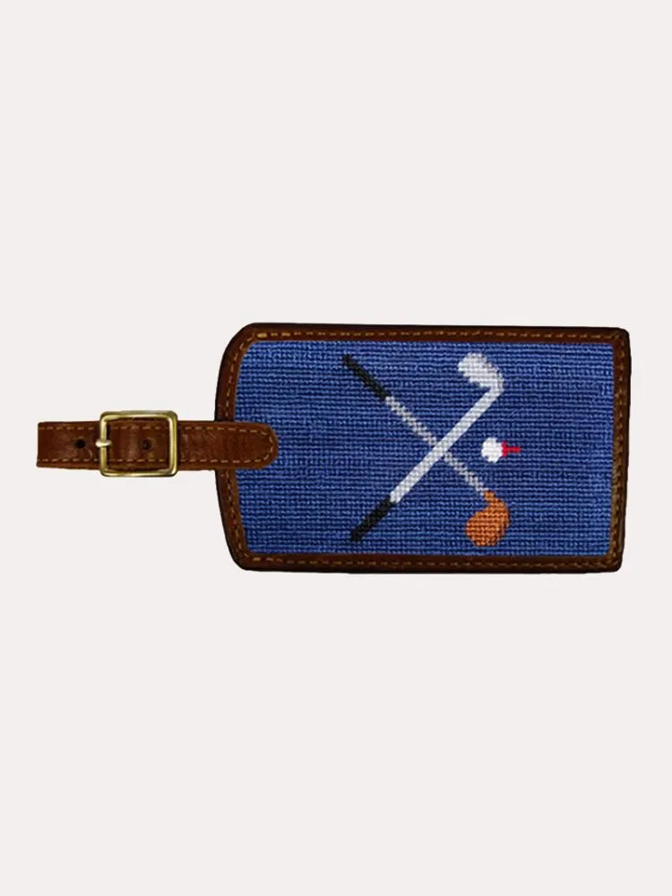     SMATHERS & BRANSON  Crossed Clubs Needlepoint Luggage Tag    