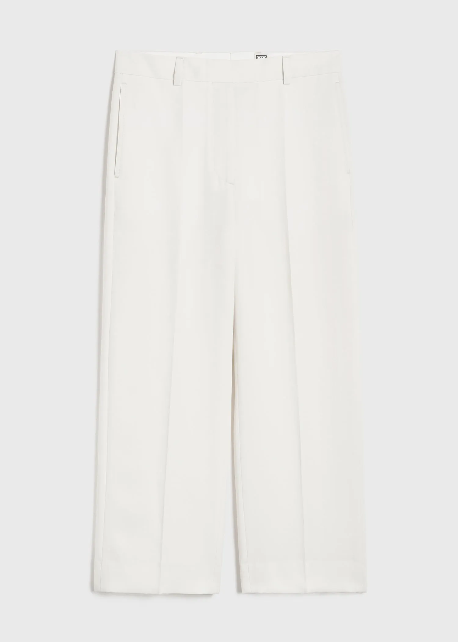 Straight cropped trousers off-white