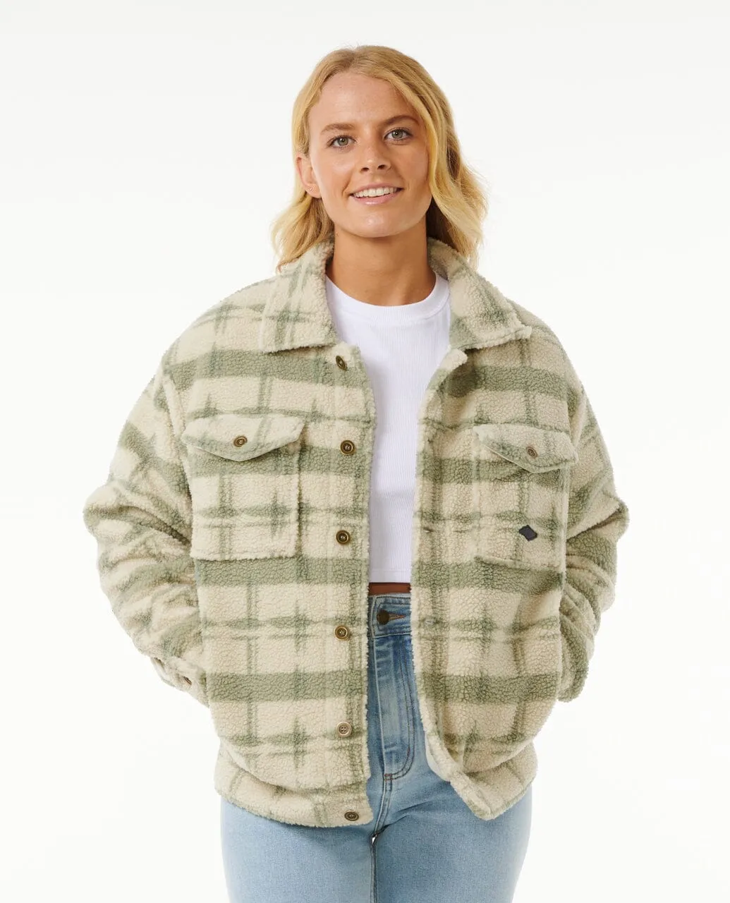 Sunrise Session Sherpa Jacket - Sage