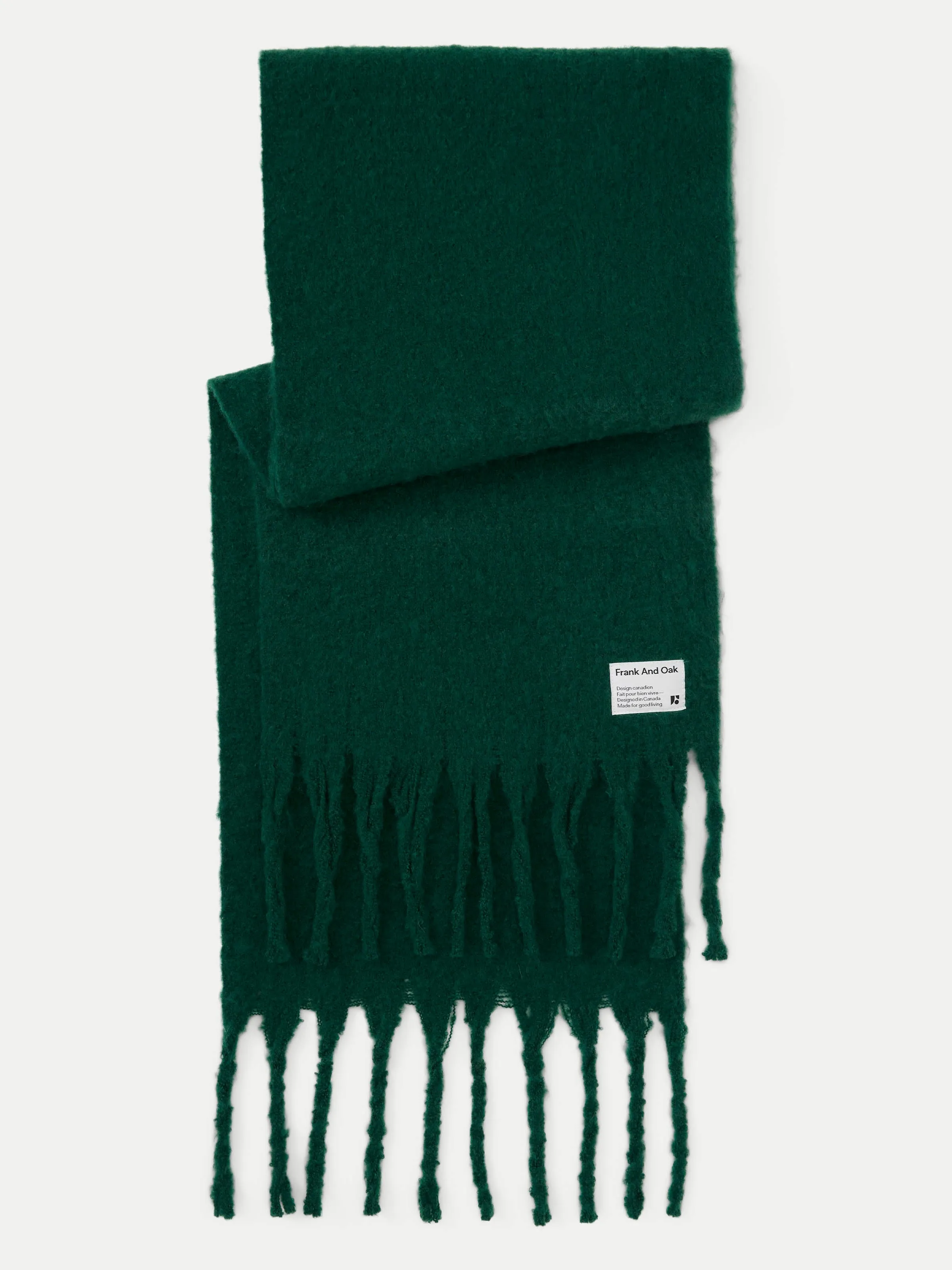 The Fuzzy Scarf in Bottle Green