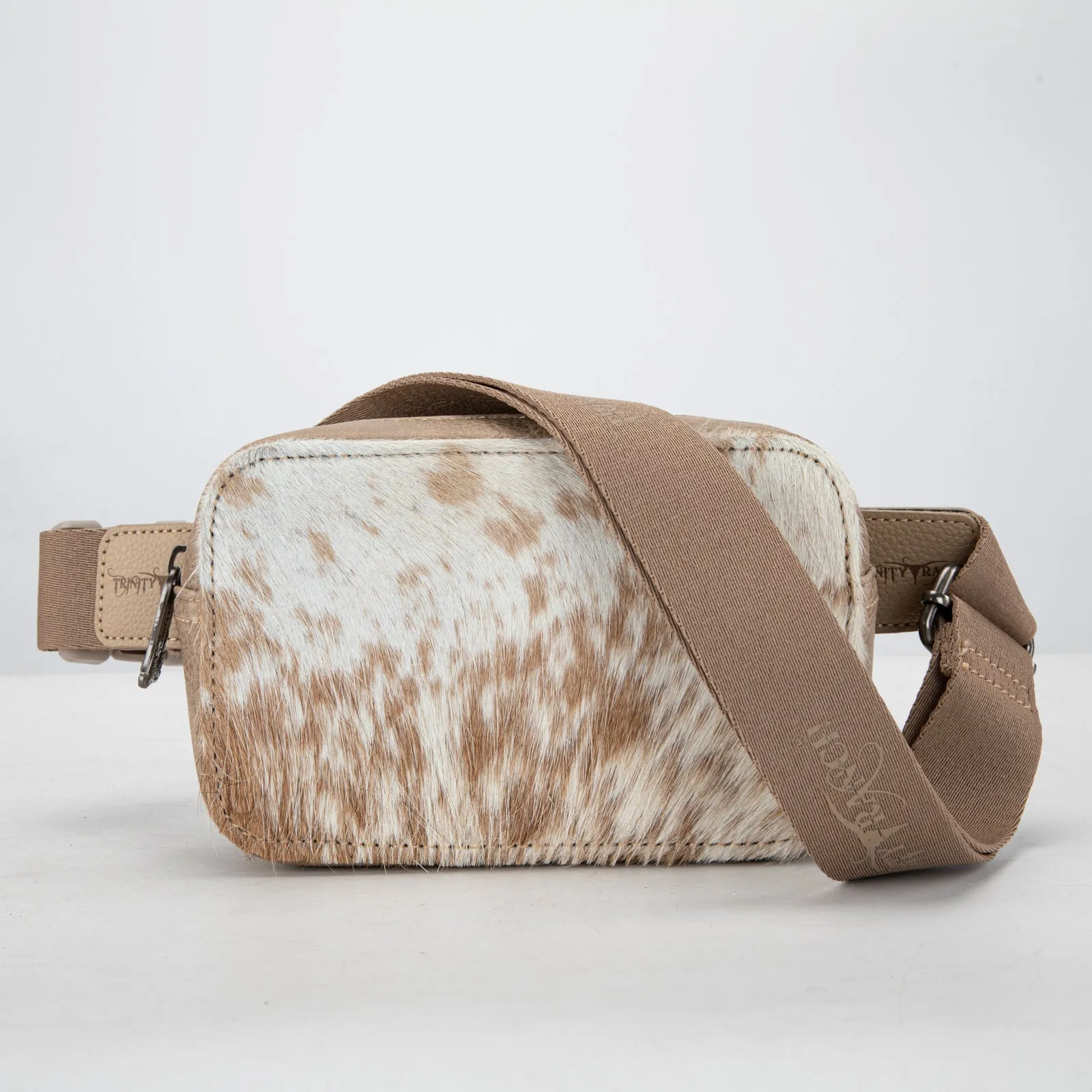 TR184-194 Trinity Ranch Genuine Hair-On Cowhide Belt Bag - Tan