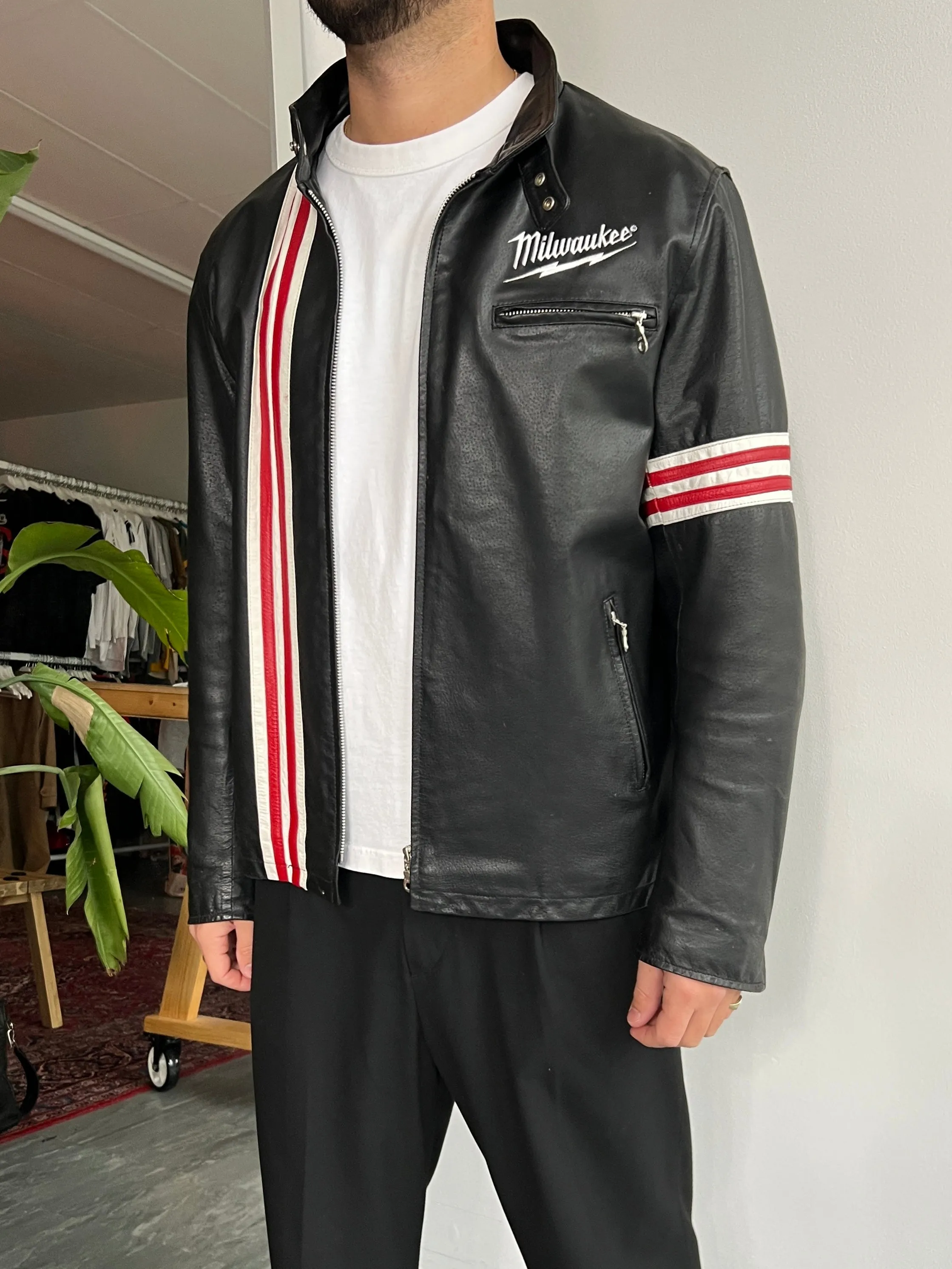 Vintage Milwaukee Leather zip up Jacket (L)