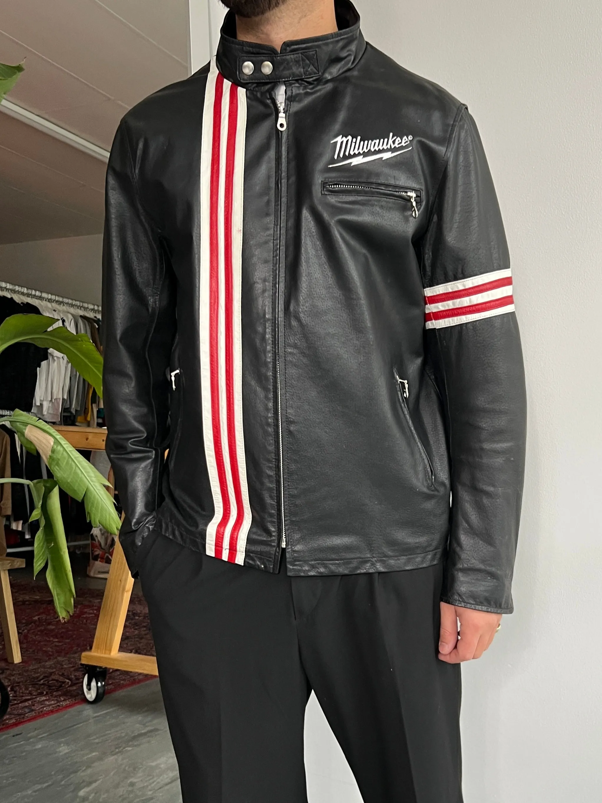 Vintage Milwaukee Leather zip up Jacket (L)