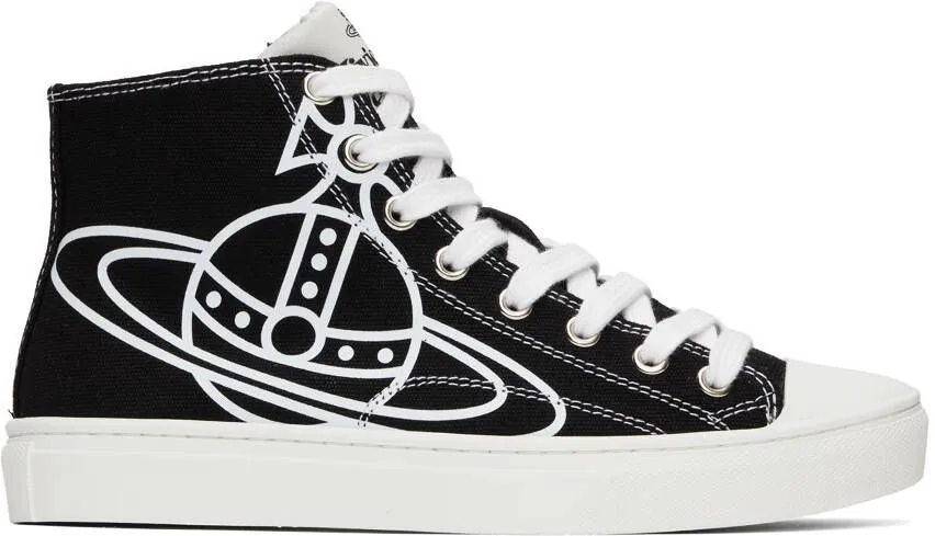 Vivienne Westwood Black Plimsoll High Top Sneakers