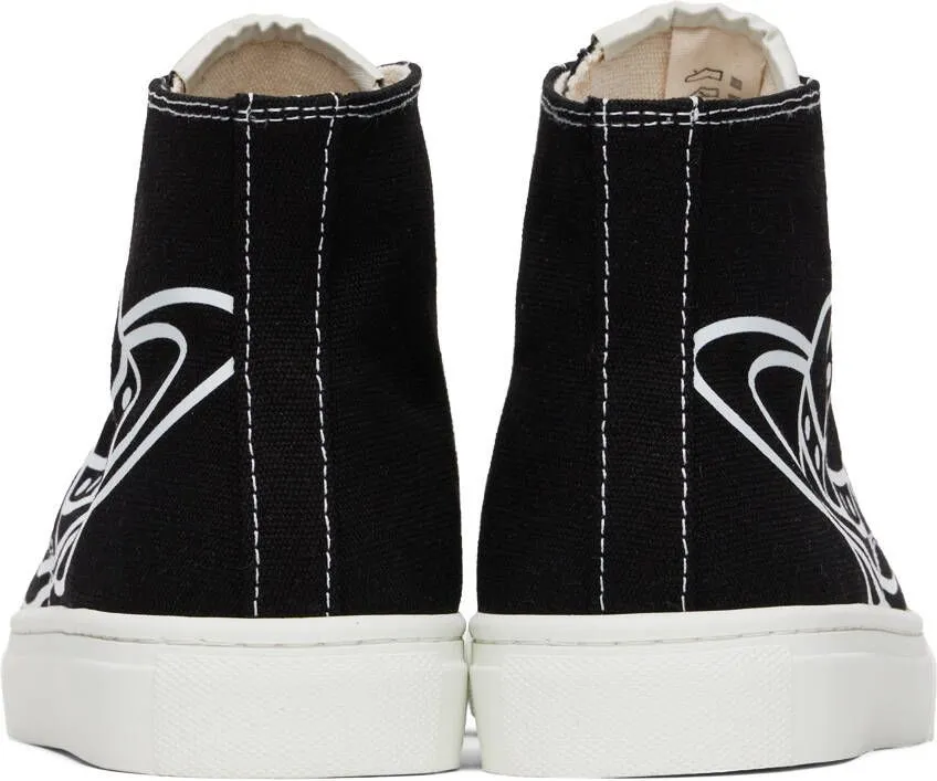 Vivienne Westwood Black Plimsoll High Top Sneakers