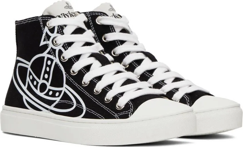 Vivienne Westwood Black Plimsoll High Top Sneakers