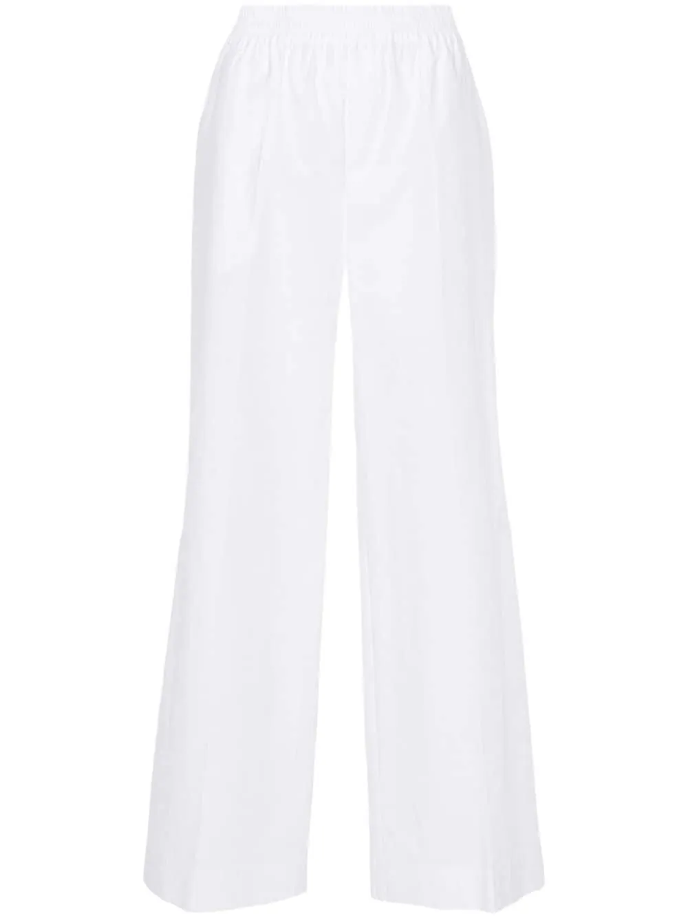 wide-leg cotton trousers