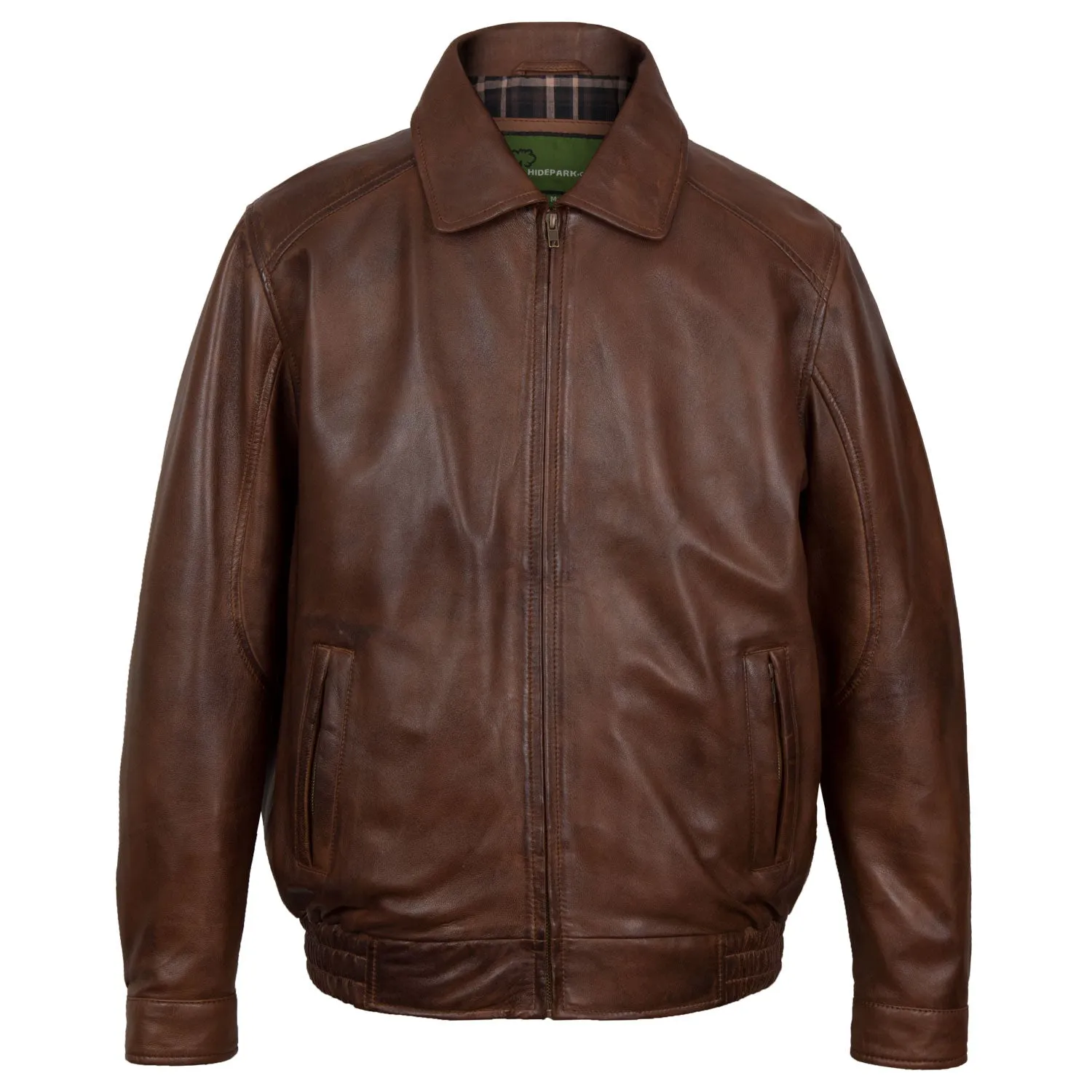 Will: Men's Chestnut Leather Blouson Jacket