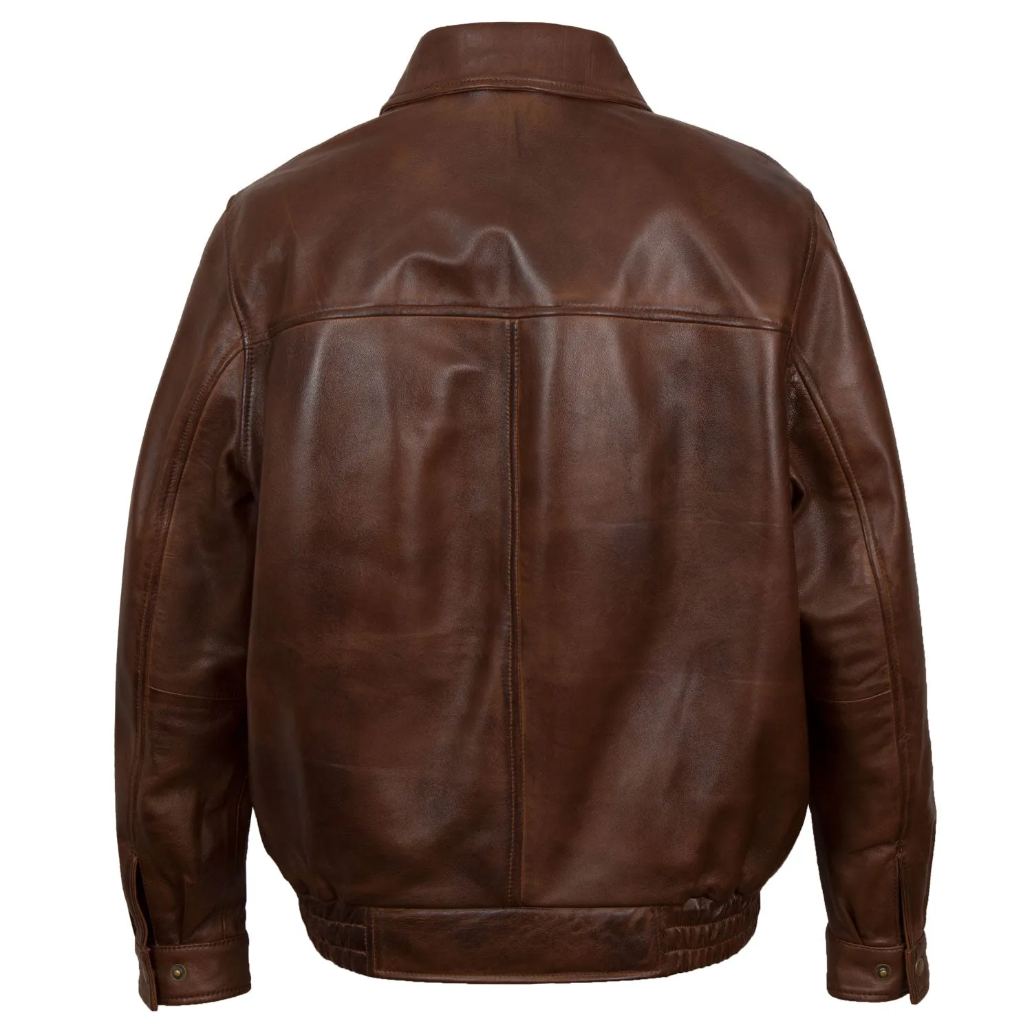 Will: Men's Chestnut Leather Blouson Jacket