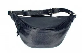 Women's navy \dorian\ leather belt bag