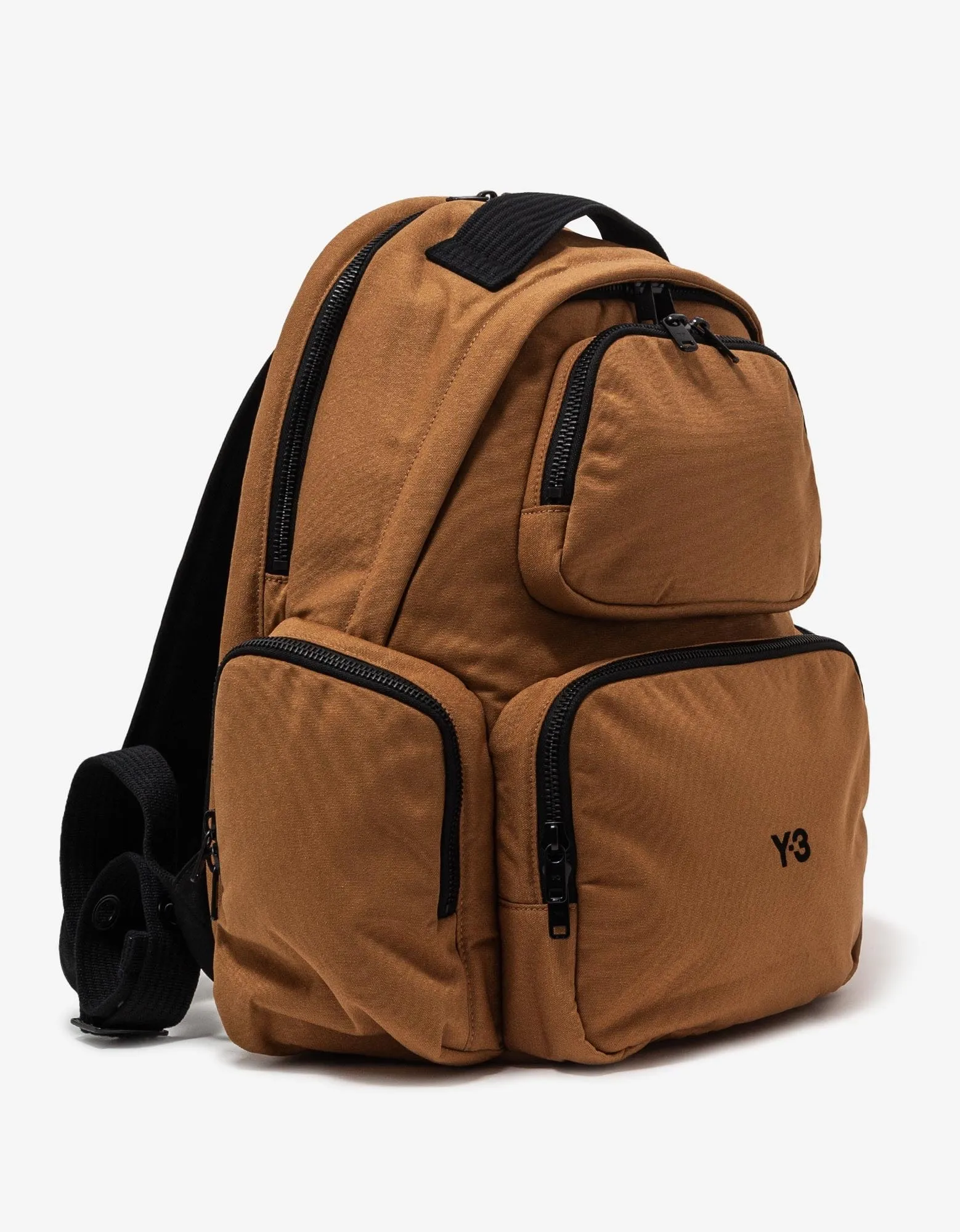 Y-3 Brown Logo Backpack