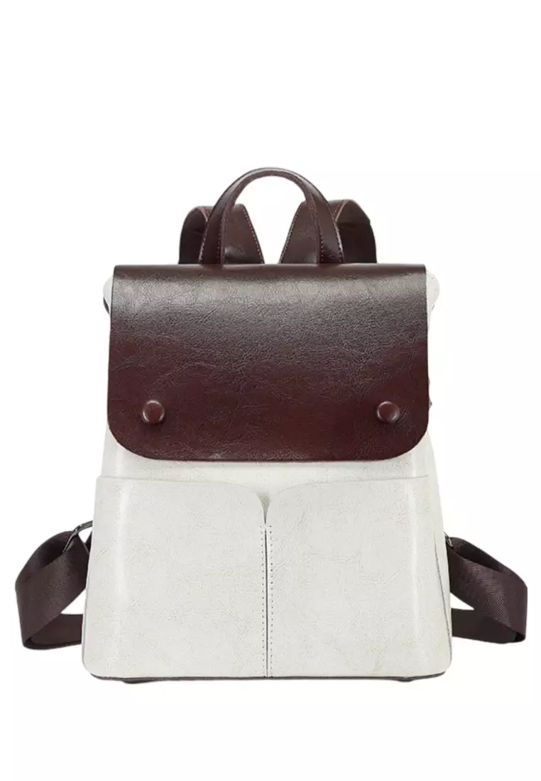 ZITIQUE Head layer cowhide backpack