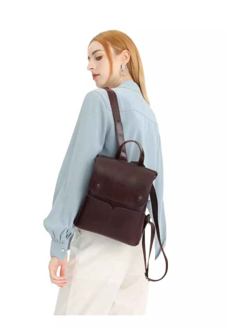 ZITIQUE Head layer cowhide backpack