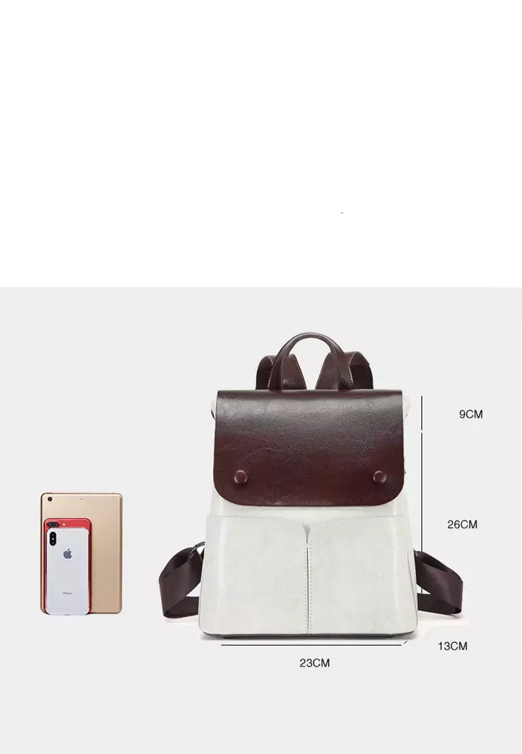 ZITIQUE Head layer cowhide backpack